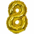 XXL Foil Balloon Number 8 Gold